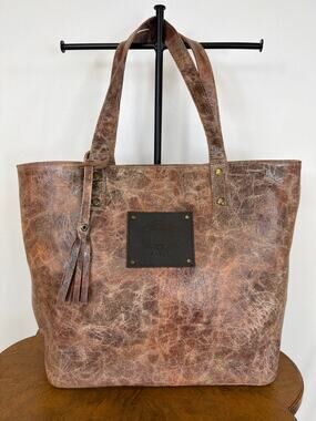 NWT Corral Boots Brown Distressed Cowhide Leather Fringe Handbag